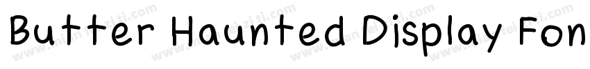 Butter Haunted Display Font字体转换